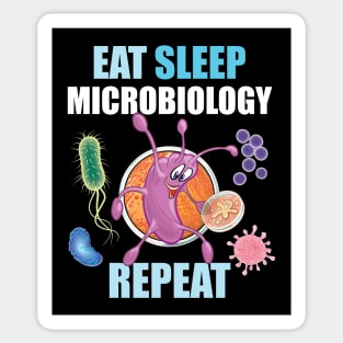 Eat Sleep Microbiology Repeat Funny Gift For Microbiologists Sticker